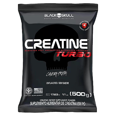 Refil Creatina Turbo 500g Black Skull