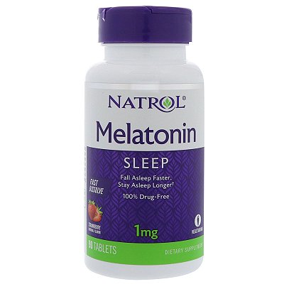 Melatonina 1mg Fast Dissolve sublingual 90 Tabletes - Natrol