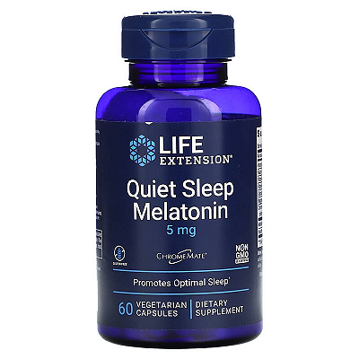Melatonina Quiet Sleep 5mg 60 Cápsulas Life Extension