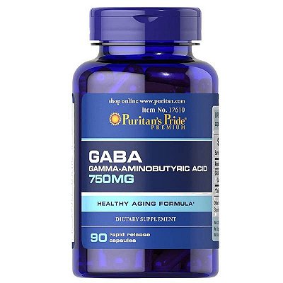 Gaba 750mg 90 Cápsulas - Puritan's Pride