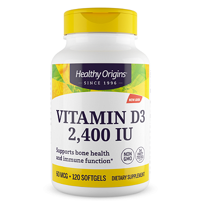 Vitamina D3 2400ui 120 Softgels Healthy Origins