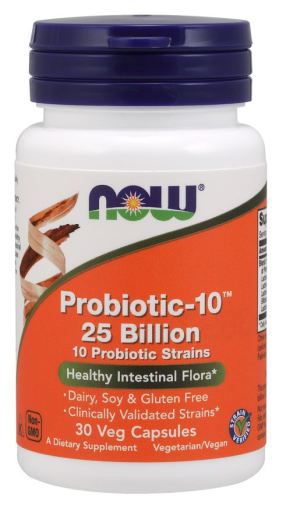 Probiotic-10 25 Bilhões 30 Caps Now Foods