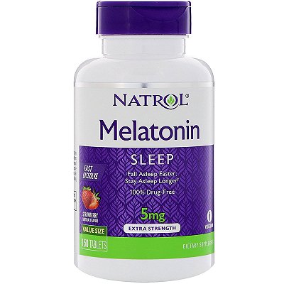 Melatonina 5mg Sublingual Fast Dissolve 150 Tabletes Natrol