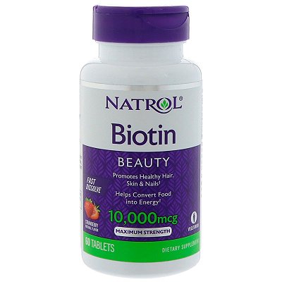 Biotina 10000 mcg Sublingual Fast Dissolve 60 Tabs Natrol