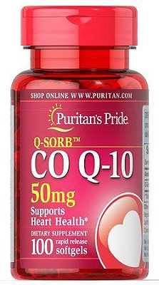 Coenzima Q10 (Coq 10) 50mg 100 Softgels Puritan's Pride