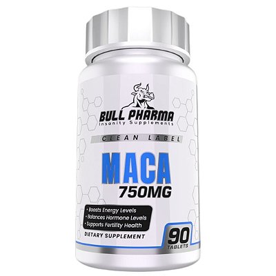 Maca Peruana 750mg 90 Tabletes Bull Pharma