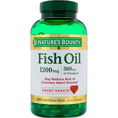 Fish Oil Ômega-3 1200mg 200 Caps Natures Bounty