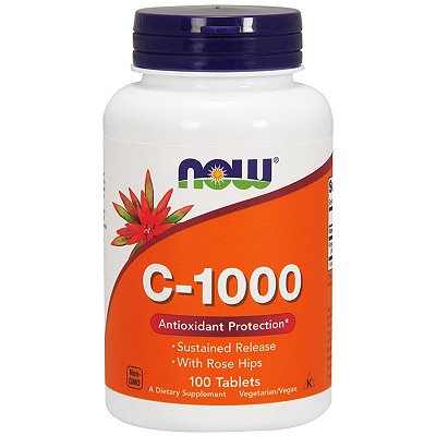 Vitamina C 1000mg 100 Tabletes Now Foods