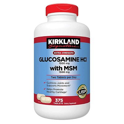 Glucosamina 1500MG com MSM 375 Tabletes Kirkland