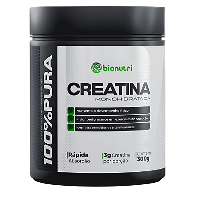 Creatina Monohidratada 100% Pura 300g Bionutri