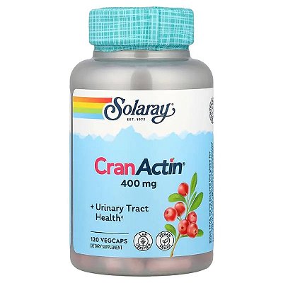 CranActin Saúde do Trato Urinário 400mg 120 Cápsulas Solaray