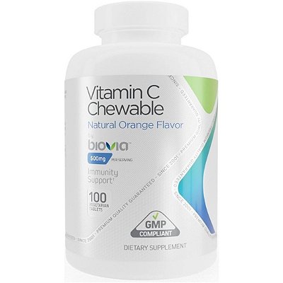 Vitamina C Mastigável 500mg 100 Cápsulas Biovea