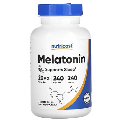 Melatonina 20mg 240 Cápsulas Nutricost