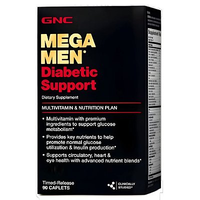 Multivitamínico Mega Men Diabetic Support 90 Cápsulas GNC