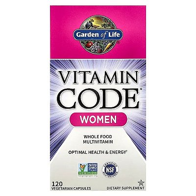 Multivitamínico Feminino Vitamin Code 120 Cápsulas Garden of Life