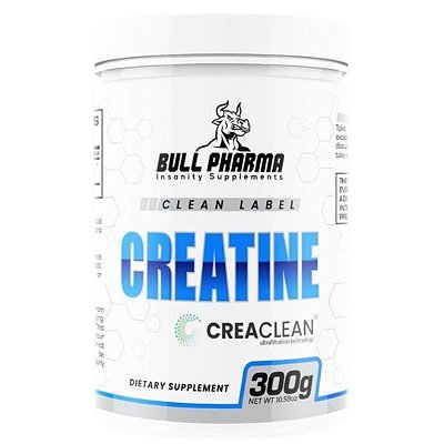 Creatina Cem por Cento Pura 300g Bull Pharma