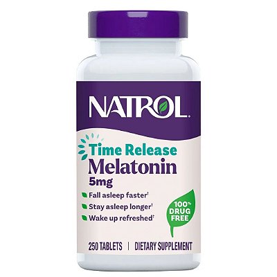 Melatonina 5mg Time Release, 250 Tabletes Natrol
