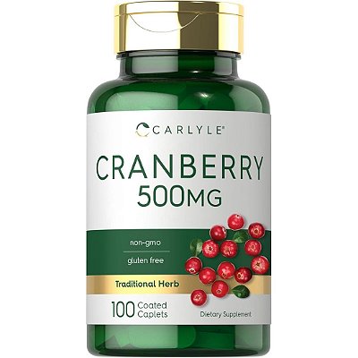 Cranberry 500mg, 100 Cápsulas Carlyle