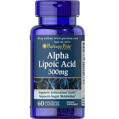 Acido Alfa Lipóico 300mg 60 Cápsulas Puritans Pride