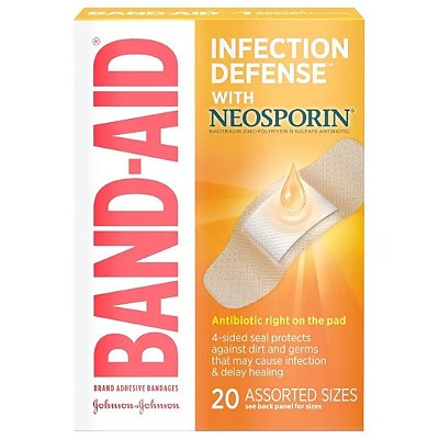 Band Aid Neosporin Com 20 Unidades Cicatrizante Com Neosporin