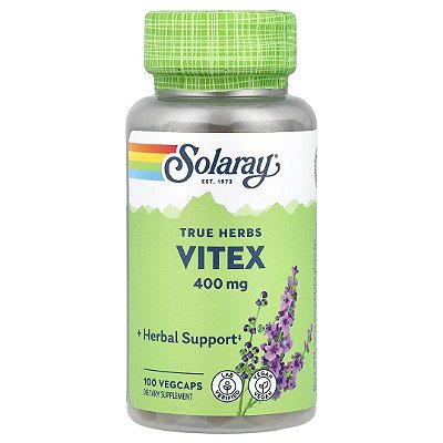 Vitex, Agnocasto 400mg, 100 Cápsulas Solaray
