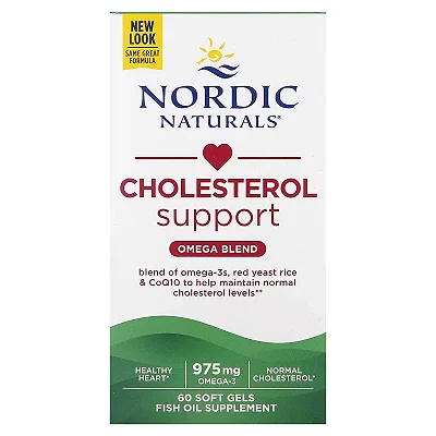 Cholesterol Support, Blend de Omega 3, 60 Cápsulas Nordic Naturals