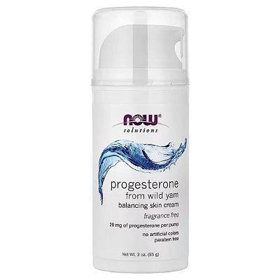 Progesterona, 20mg, Creme para Equilíbrio da Pele 85g Now Foods