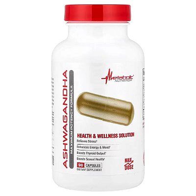 Ashwagandha, 90 Cápsulas Metabolic Nutrition