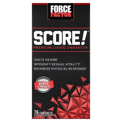 Score!, Intensificador Premium da Libido, 76 Cápsulas Force Factor