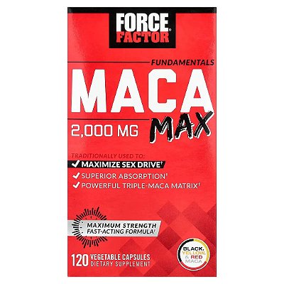 Maca Max 2000 miligramas 120 Cápsulas Force Factor