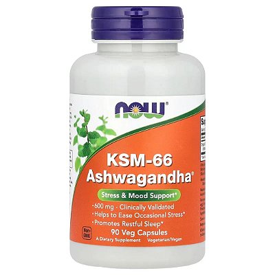 KSM-66 Ashwagandha, 90 Cápsulas Now Foods