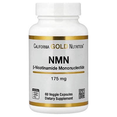 NMN 175 miligramas, 60 Cápsulas California Gold