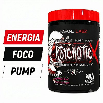 Pré Treino Psychotic X, 40 doses Insane Labz