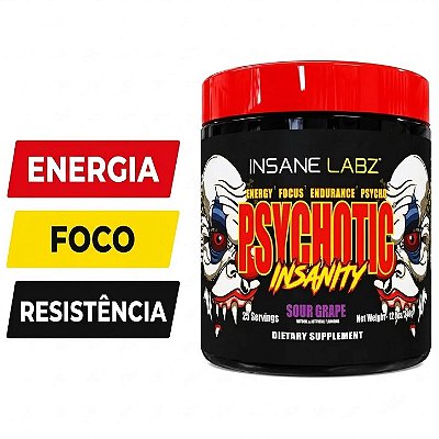 Pré Treino Psychotic Insanity, 340g Insane Labz