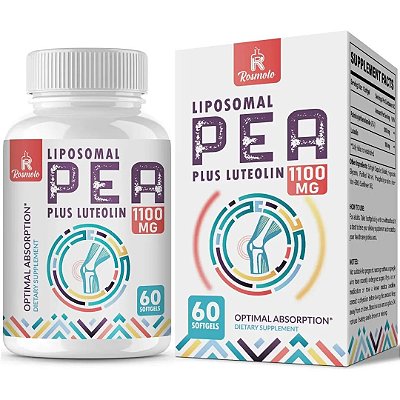 PEA, Palmitoiletanolamida 1000mg + Luteolina 100mg , 60 Softgels Rosmolo