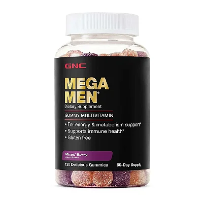 Mega Men Multivitamínico Frutas Vermelhas 120 Gummies GNC