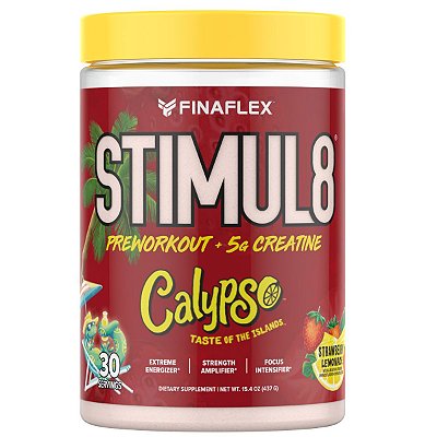 Pré Treino Stimul 8, Morango Limonada 437g Finaflex