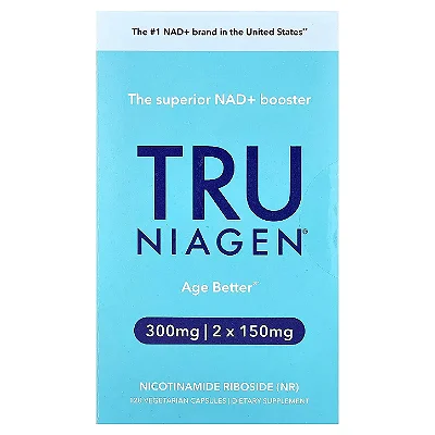 Niagen 150mg Nicotinamida Ribosídeo, 120 Cápsulas, NAD+ Tru Niagen