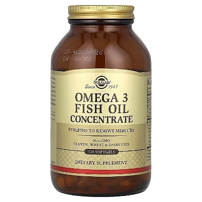 Omega-3 Fish Oil Concentrado, 120 Softgels Solgar