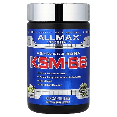 Ashwagandha KSM-66, 60 Cápsulas, Allmax Nutrition