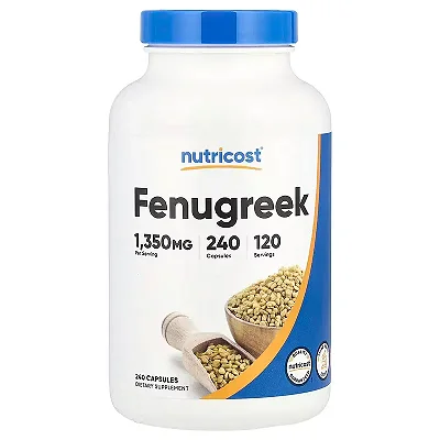 Fenugreek, Feno Grego 1350mg, 240 Cápsulas, Nutricost