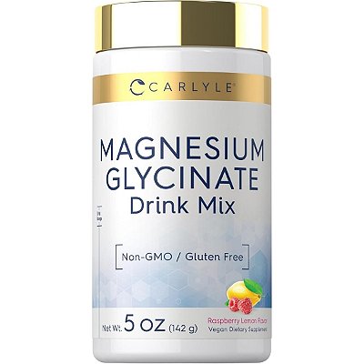 Magnésio Glicinato em Pó 200mg, 142g, Limão Raspberry Carlyle