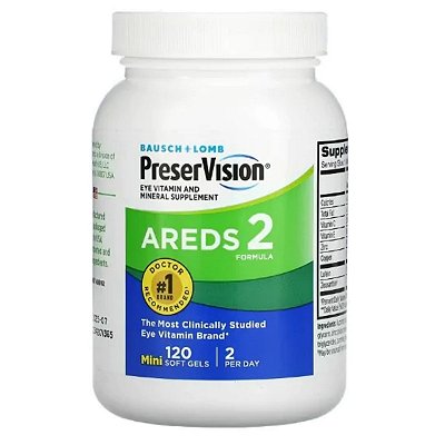 PreserVision, Vitaminas e Minerais para os Olhos Areds 2, 120 Cápsulas, Bausch & Lomb