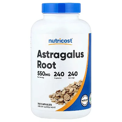 Raiz de Astragalus, 550mg, 240 Cápsulas Nutricost