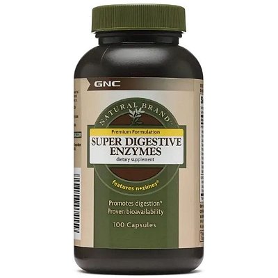 Super Enzimas Digestivas 100 Cápsulas, 6 Enzimas com Bromelaína - GNC