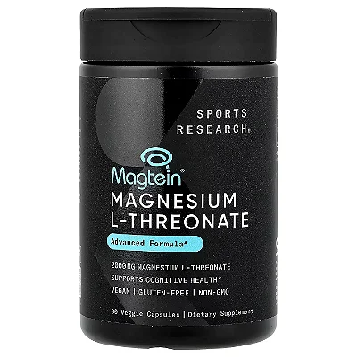 Magtein Magnésio L-Treonato 2000mg, 90 Cápsulas Sports Research