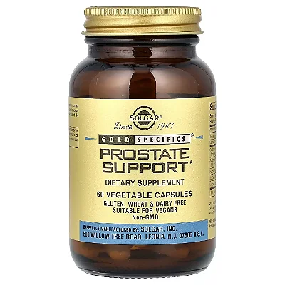 Prostate Support Gold Specifics, 60 Cápsulas Veganas, Saw Palmetto e Licopeno - Solgar