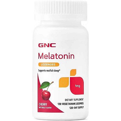 Melatonina 1mg Sublingual Sabor Cereja, 120 Pastilhas - GNC