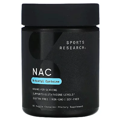 NAC N-Acetil-Cisteína 600mg, 90 Cápsulas, 90 Doses - Sports Research