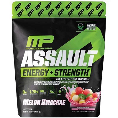 Pré-Treino Assault Energy + Strength, 30 Doses, MusclePharm